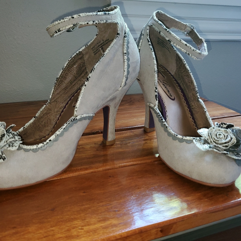 Grey suede Poetic License Heels